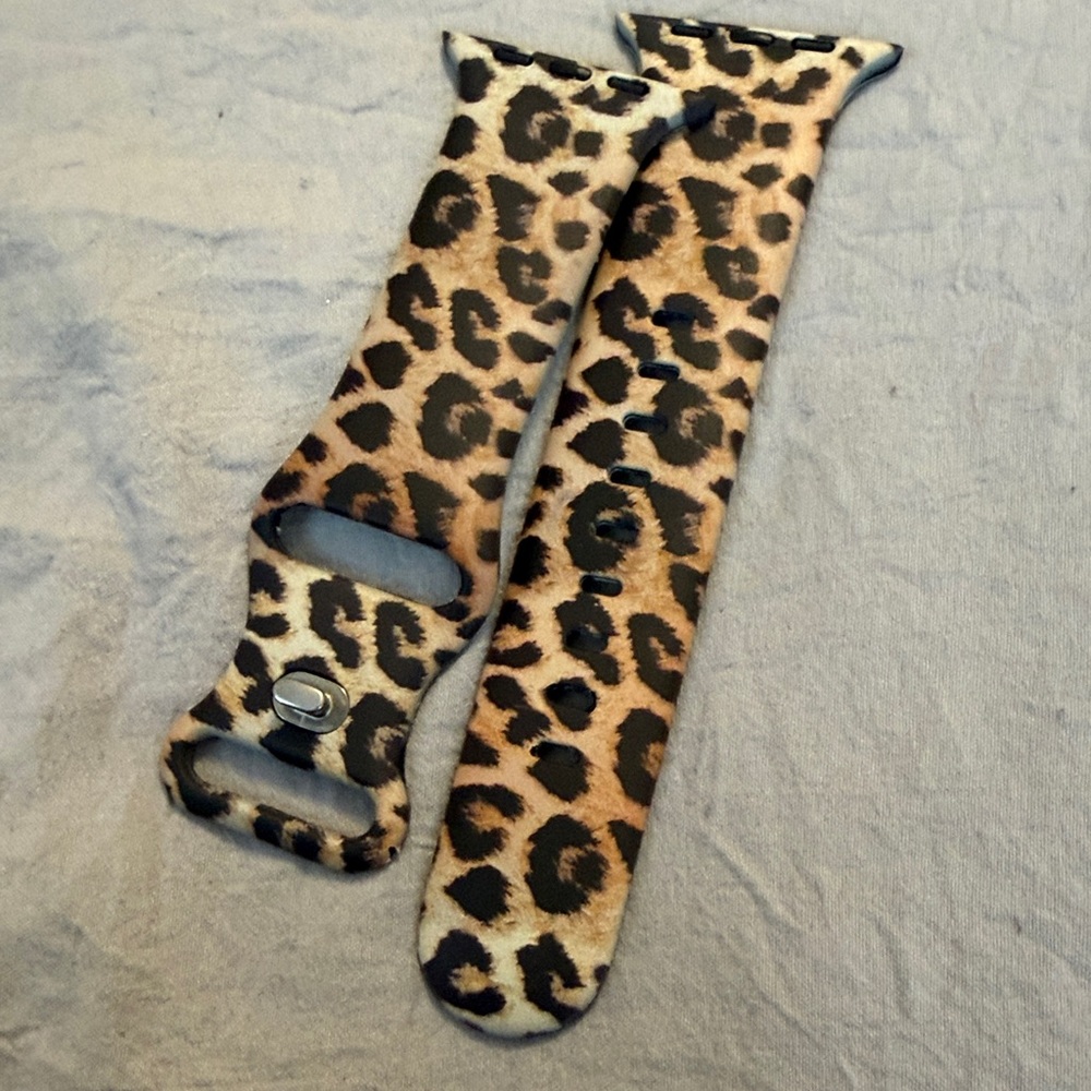 Leopard Print Apple Watch band plastic